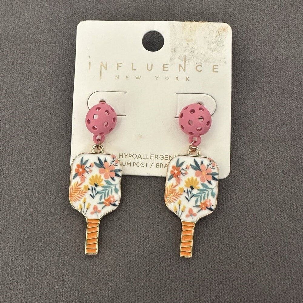 Pickleball Earrings Paddle And Ball New Influence New York